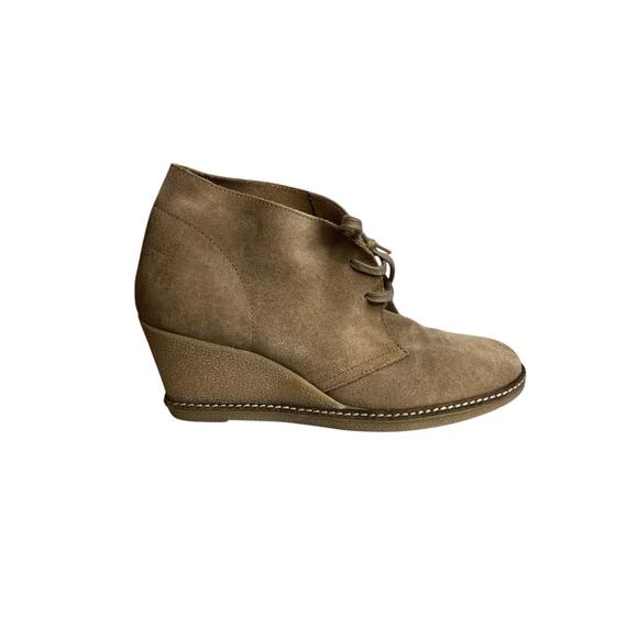 J.Crew Women's Beige‎ MacAlister Wedge Boots Size 10 Preppy Neutrals Coastal - Picture 1 of 7